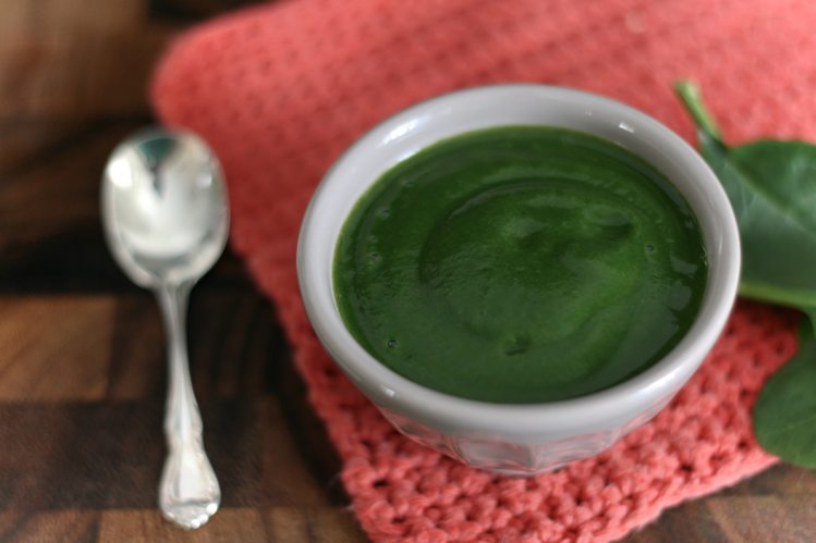 पालक की puree (Spinach Puree) baby food in hindi